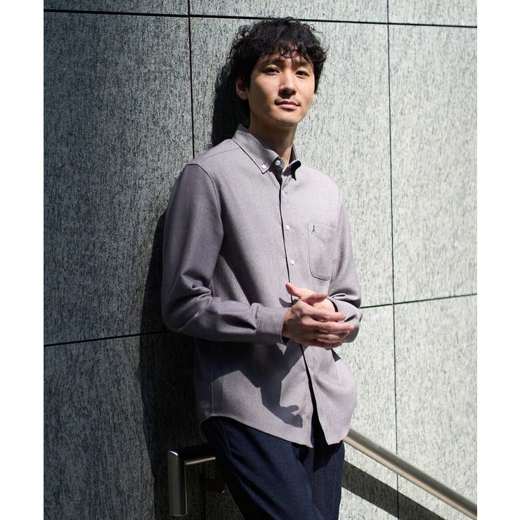 ブラウン | サンライト起毛ストレッチシャツ | a.v.v【MEN】