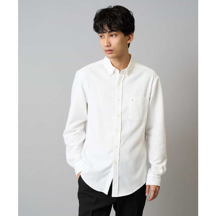 ホワイト | サンライト起毛ストレッチシャツ | a.v.v【MEN】