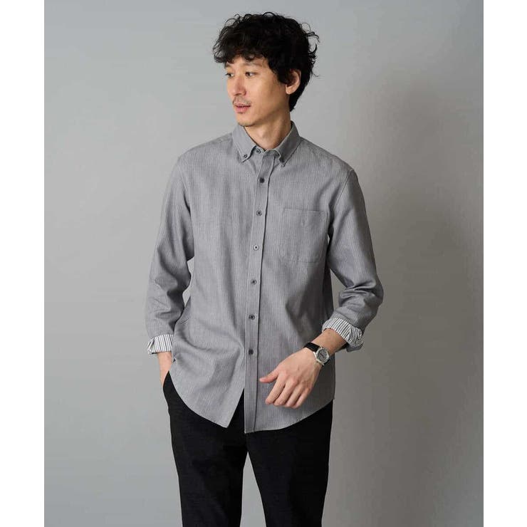 ヘリンボーンダブルフェイスシャツ | a.v.v【MEN】 | 詳細画像17 