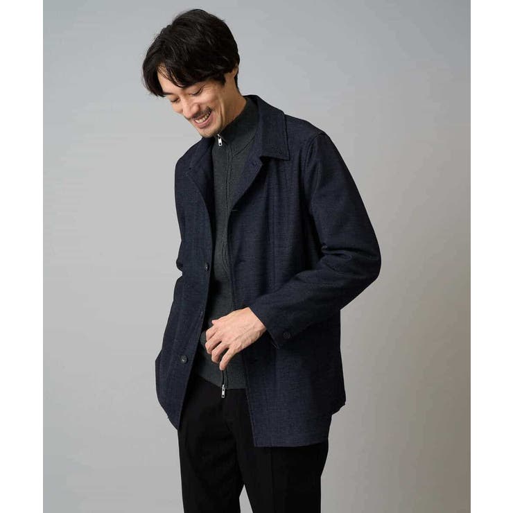 【洗濯機で洗える】ダブルフェイスニットスタンドジップカーディガン | a.v.v【MEN】 | 詳細画像16 