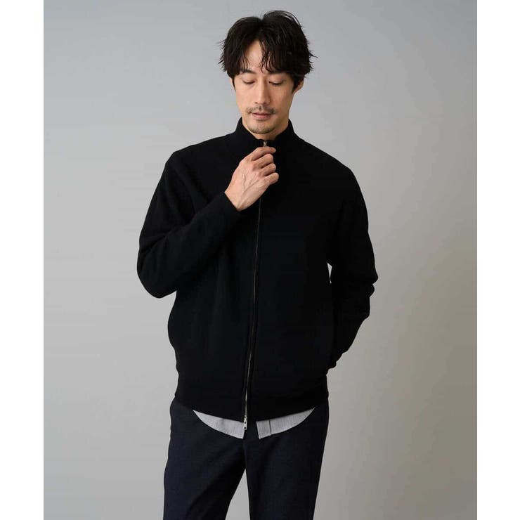 【洗濯機で洗える】ダブルフェイスニットスタンドジップカーディガン | a.v.v【MEN】 | 詳細画像20 