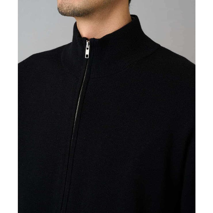 【洗濯機で洗える】ダブルフェイスニットスタンドジップカーディガン | a.v.v【MEN】 | 詳細画像23 