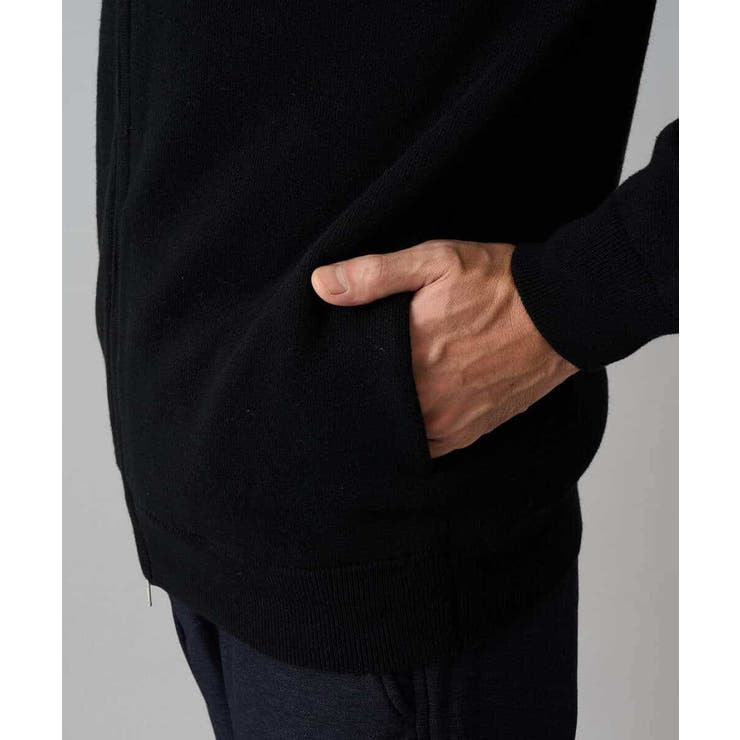 【洗濯機で洗える】ダブルフェイスニットスタンドジップカーディガン | a.v.v【MEN】 | 詳細画像25 