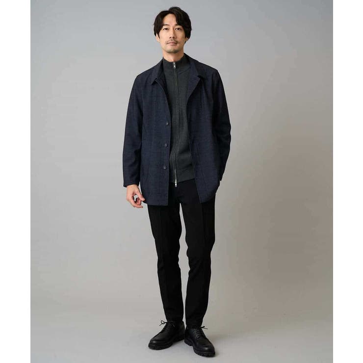 【洗濯機で洗える】ダブルフェイスニットスタンドジップカーディガン | a.v.v【MEN】 | 詳細画像6 