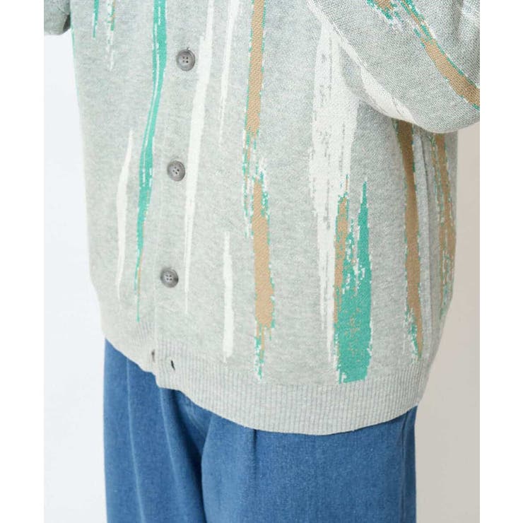 【ユニセックス】柄ジャカードワイドカーディガン | a.v.v【MEN】 | 詳細画像13 