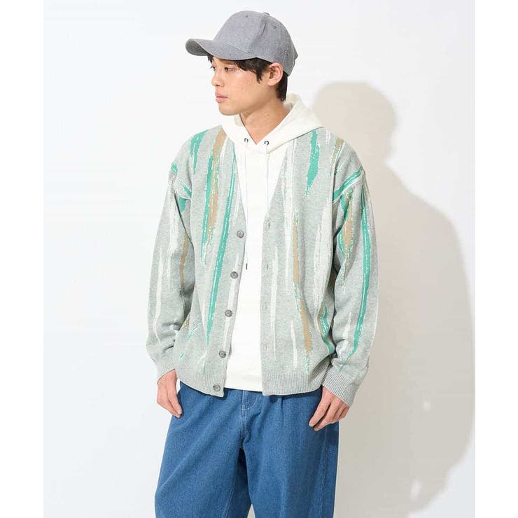 【ユニセックス】柄ジャカードワイドカーディガン | a.v.v【MEN】 | 詳細画像5 