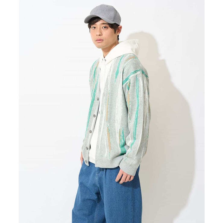 【ユニセックス】柄ジャカードワイドカーディガン | a.v.v【MEN】 | 詳細画像6 