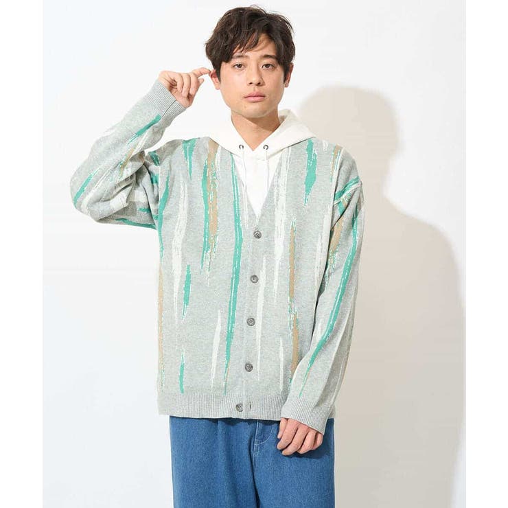 【ユニセックス】柄ジャカードワイドカーディガン | a.v.v【MEN】 | 詳細画像7 