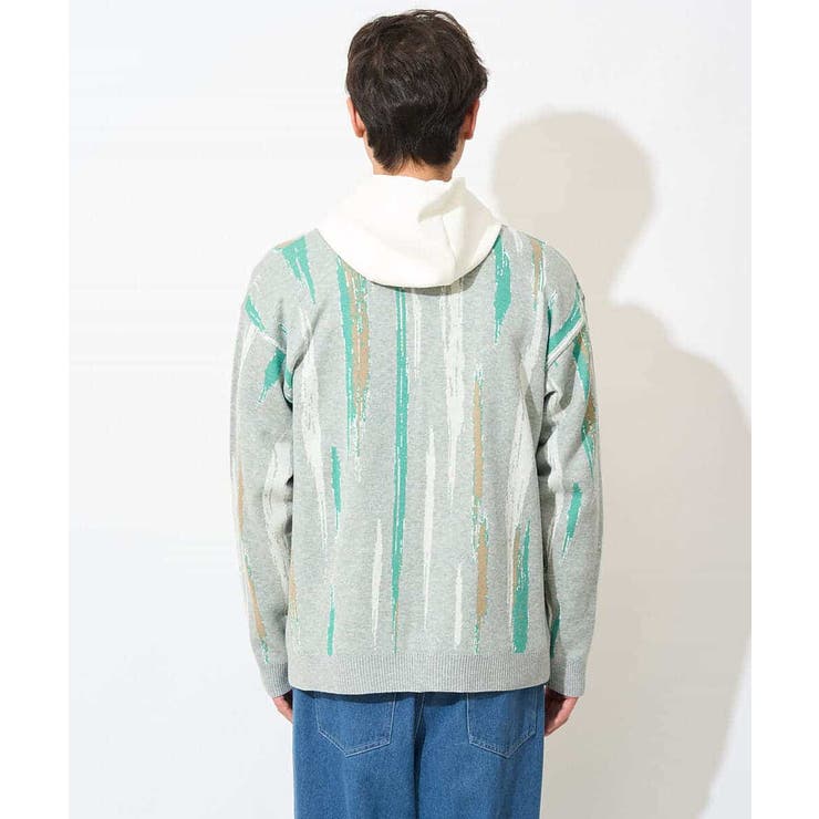 【ユニセックス】柄ジャカードワイドカーディガン | a.v.v【MEN】 | 詳細画像9 