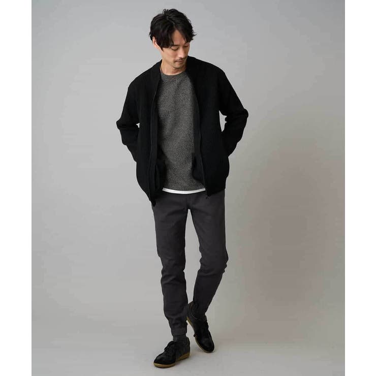 【洗濯機で洗える】ポリエステルリブニットジップアップカーディガン | a.v.v【MEN】 | 詳細画像11 