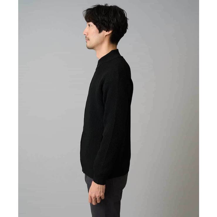 【洗濯機で洗える】ポリエステルリブニットジップアップカーディガン | a.v.v【MEN】 | 詳細画像32 