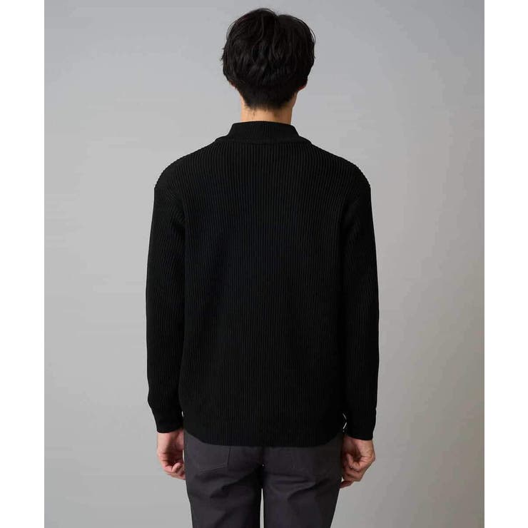 【洗濯機で洗える】ポリエステルリブニットジップアップカーディガン | a.v.v【MEN】 | 詳細画像33 