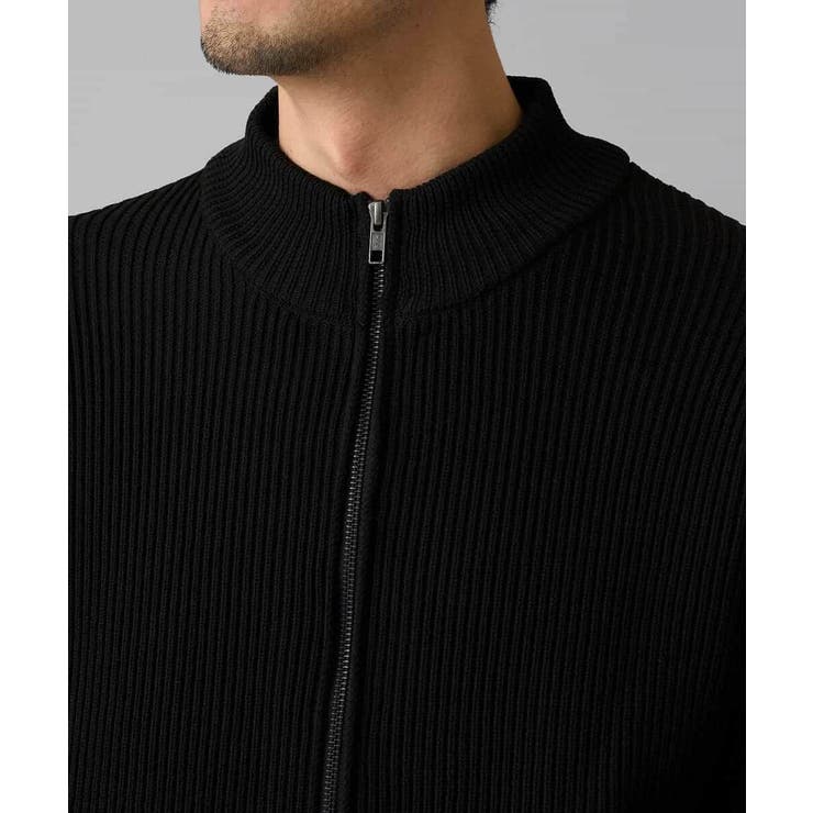 【洗濯機で洗える】ポリエステルリブニットジップアップカーディガン | a.v.v【MEN】 | 詳細画像34 