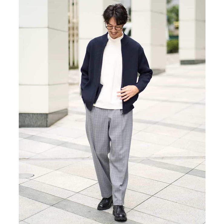 【洗濯機で洗える】ポリエステルリブニットジップアップカーディガン | a.v.v【MEN】 | 詳細画像49 