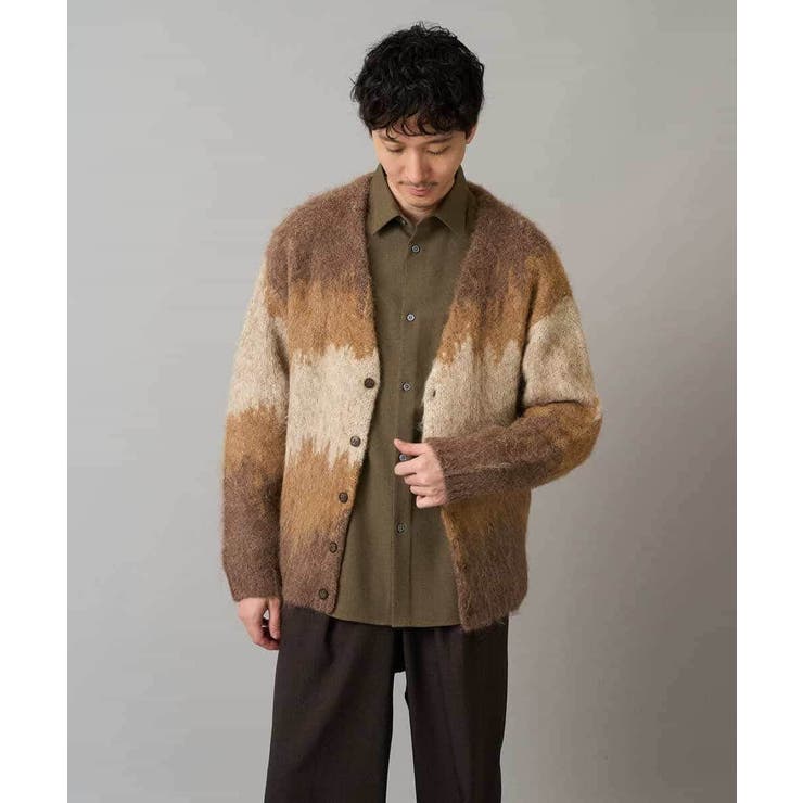 ボカシ柄起毛シャギーワイドカーディガン | a.v.v【MEN】 | 詳細画像11 