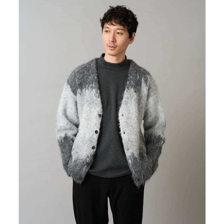 ボカシ柄起毛シャギーワイドカーディガン | a.v.v【MEN】 | 詳細画像15 