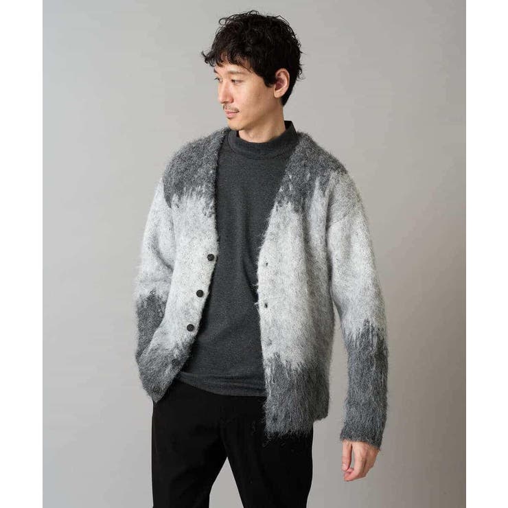 ボカシ柄起毛シャギーワイドカーディガン | a.v.v【MEN】 | 詳細画像16 