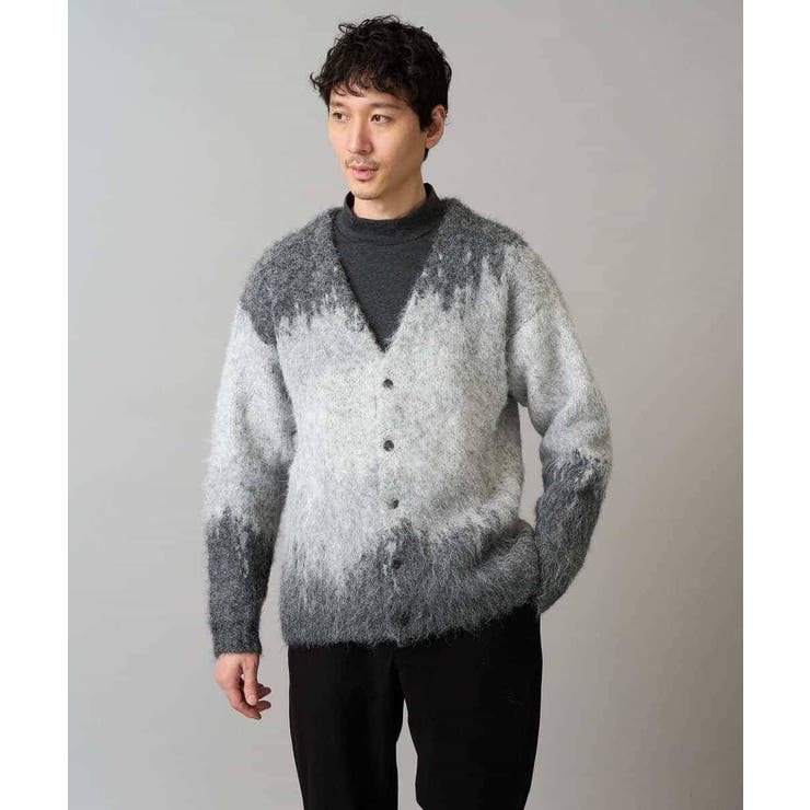 ボカシ柄起毛シャギーワイドカーディガン | a.v.v【MEN】 | 詳細画像17 