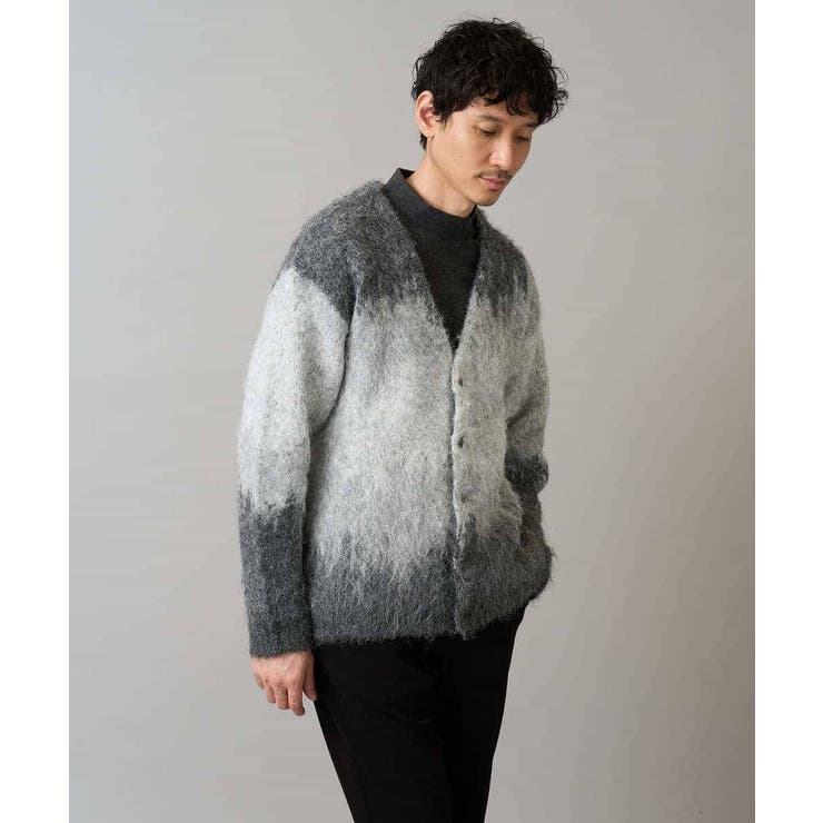 ボカシ柄起毛シャギーワイドカーディガン | a.v.v【MEN】 | 詳細画像18 