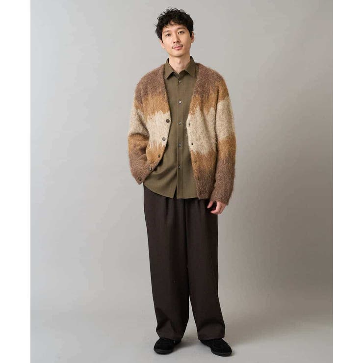 ボカシ柄起毛シャギーワイドカーディガン | a.v.v【MEN】 | 詳細画像2 