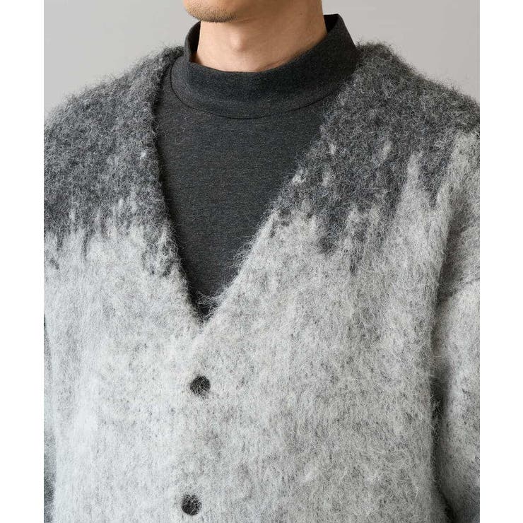 ボカシ柄起毛シャギーワイドカーディガン | a.v.v【MEN】 | 詳細画像21 