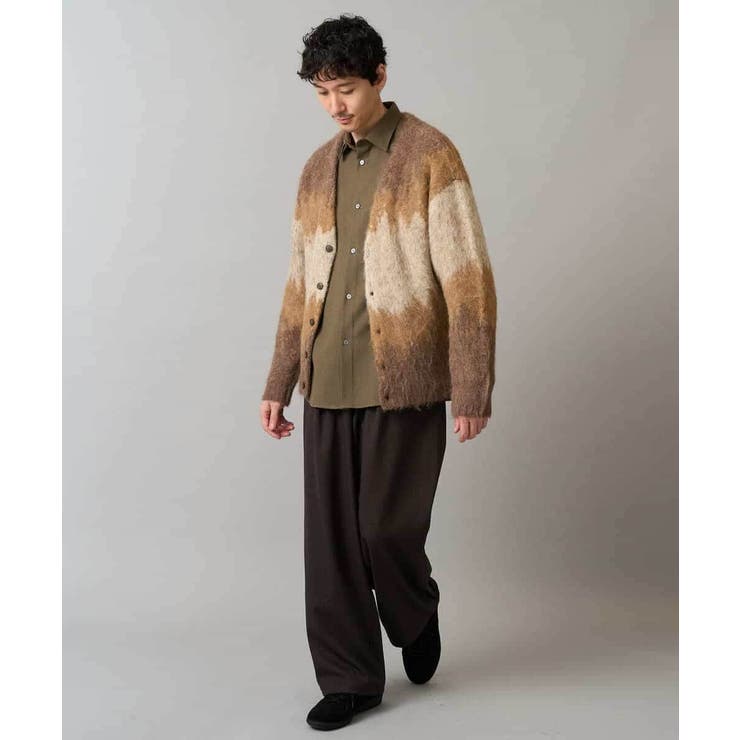 ボカシ柄起毛シャギーワイドカーディガン | a.v.v【MEN】 | 詳細画像4 