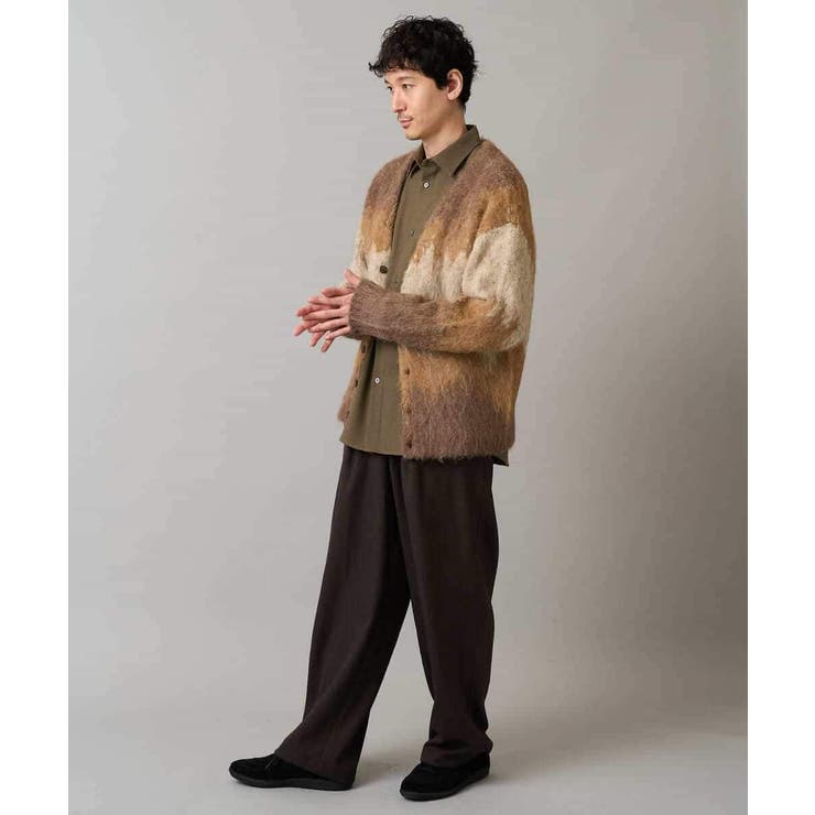 ボカシ柄起毛シャギーワイドカーディガン | a.v.v【MEN】 | 詳細画像5 