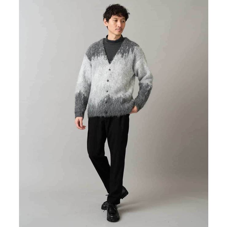 ボカシ柄起毛シャギーワイドカーディガン | a.v.v【MEN】 | 詳細画像7 