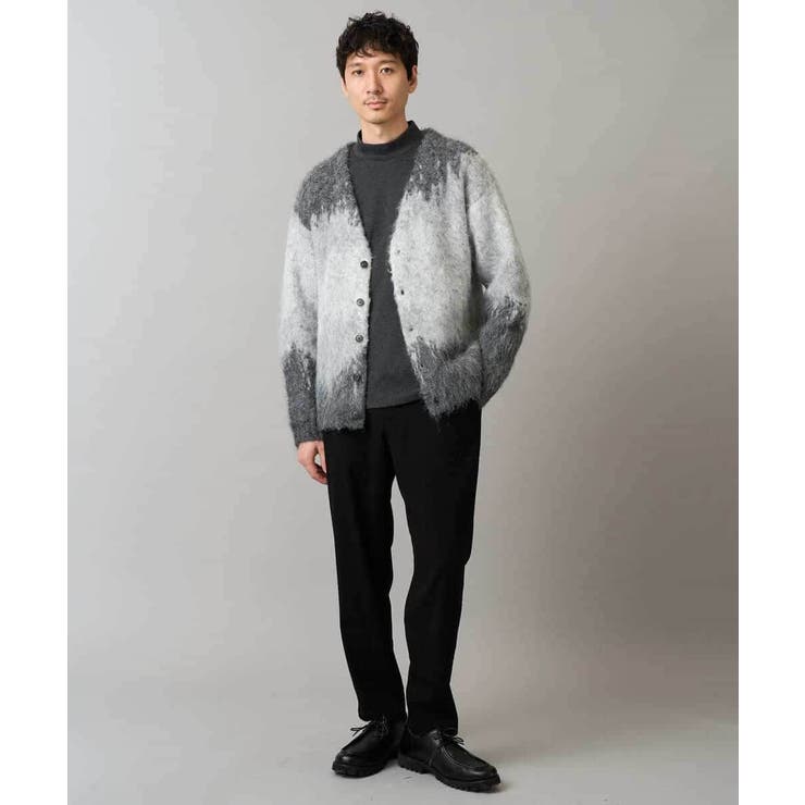 ボカシ柄起毛シャギーワイドカーディガン | a.v.v【MEN】 | 詳細画像8 
