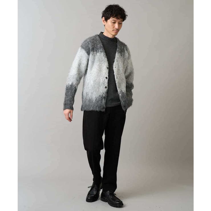 ボカシ柄起毛シャギーワイドカーディガン | a.v.v【MEN】 | 詳細画像9 