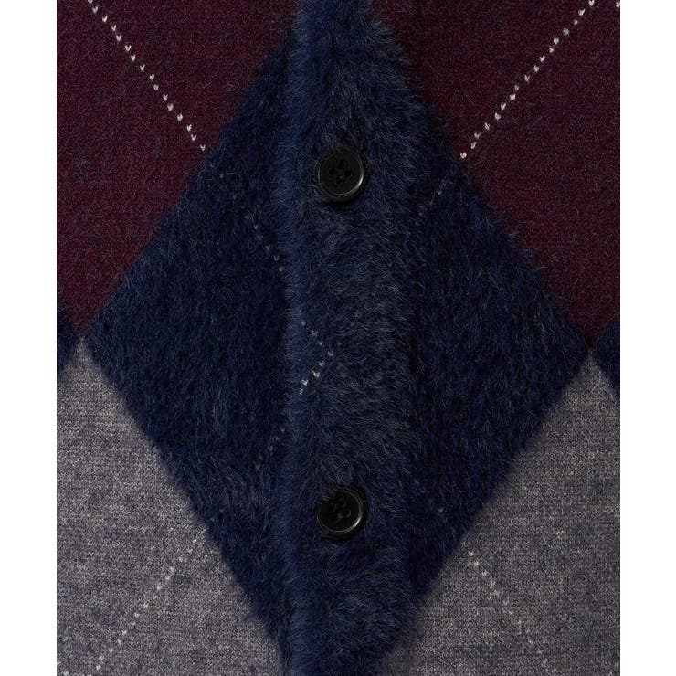 【洗濯で洗える】シャギーアーガイルワイドシルエットカーディガン | a.v.v【MEN】 | 詳細画像22 