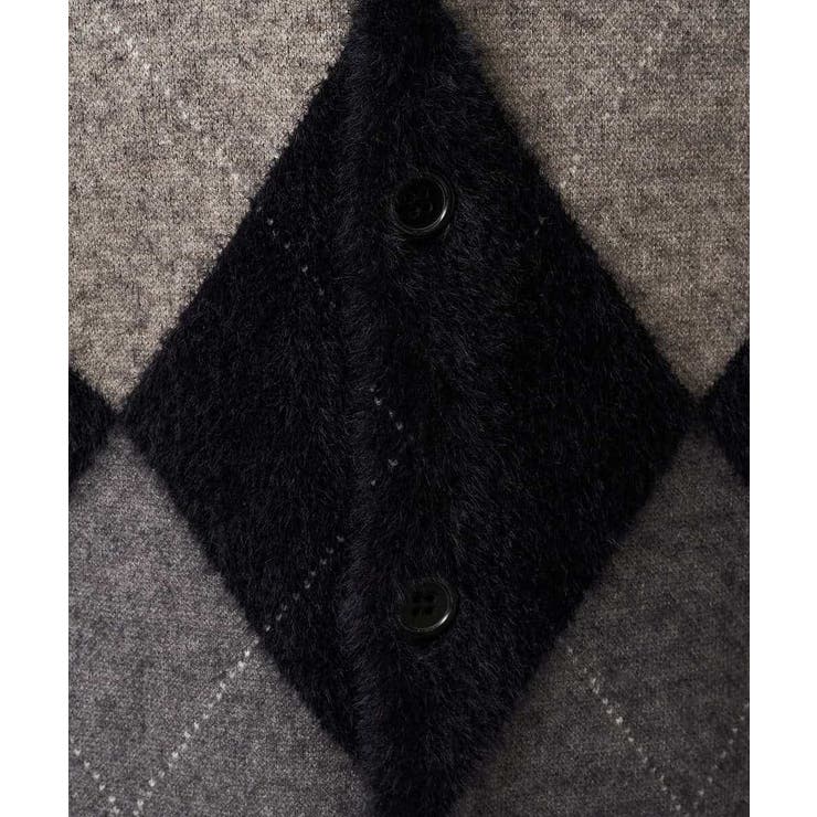 【洗濯で洗える】シャギーアーガイルワイドシルエットカーディガン | a.v.v【MEN】 | 詳細画像23 