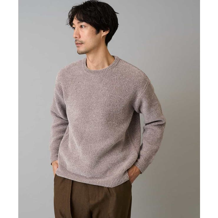 モカベージュ | 【手洗い】モールクルーネックニット | a.v.v【MEN】