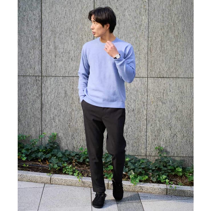 【洗濯機で洗える】ジャカードクルーネックニット | a.v.v【MEN】 | 詳細画像11 