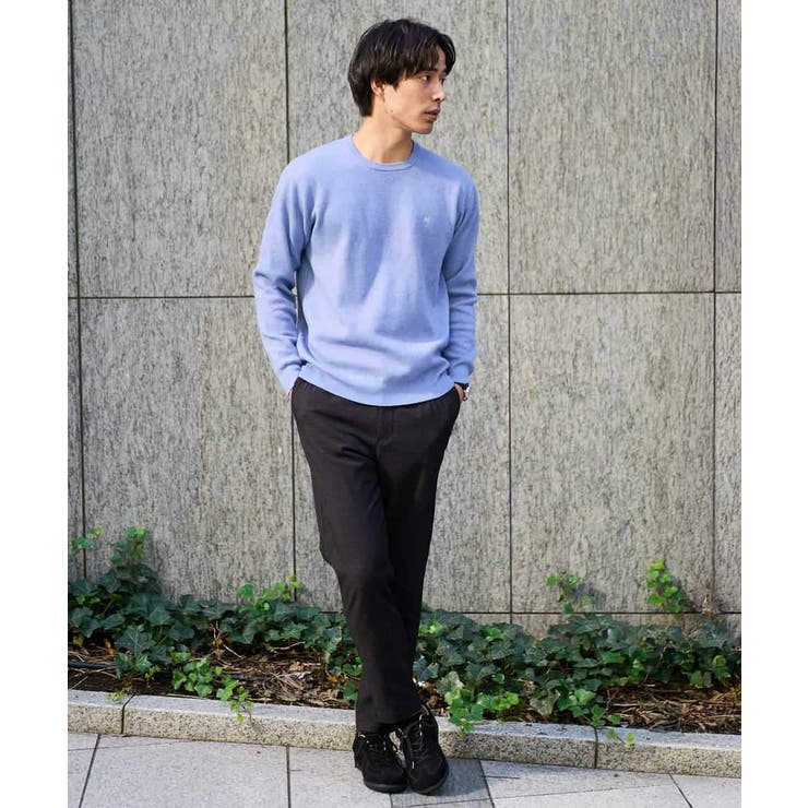 【洗濯機で洗える】ジャカードクルーネックニット | a.v.v【MEN】 | 詳細画像12 