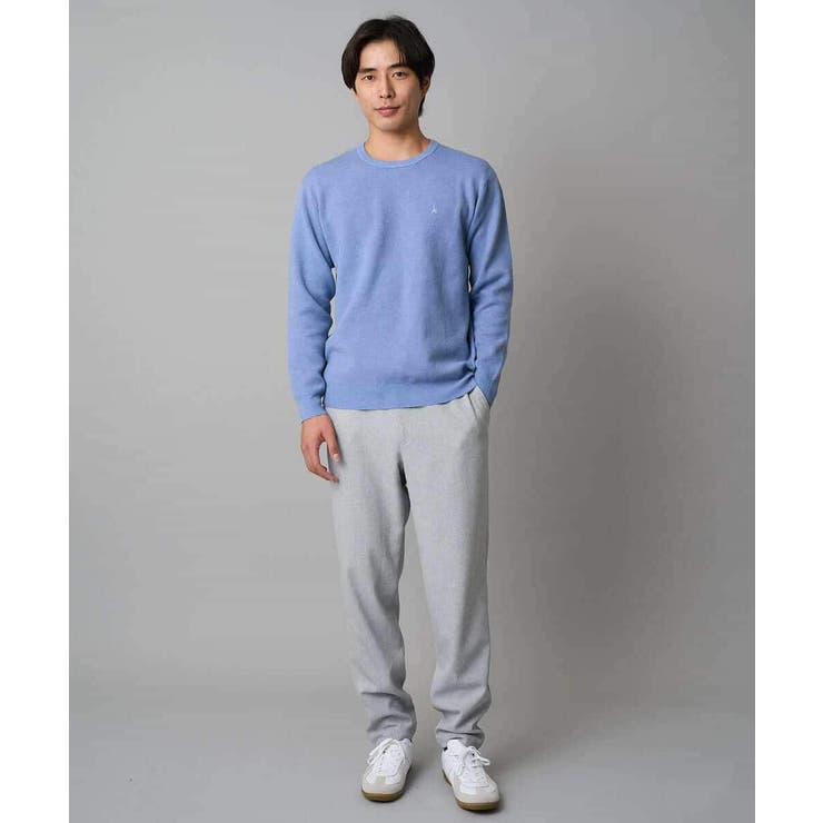 【洗濯機で洗える】ジャカードクルーネックニット | a.v.v【MEN】 | 詳細画像13 