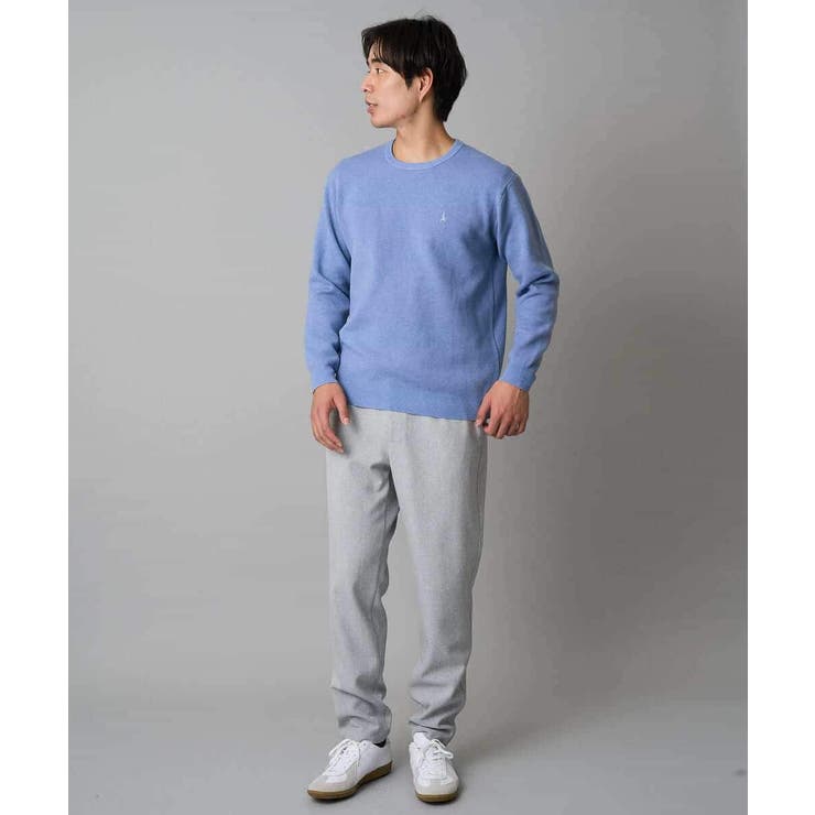 【洗濯機で洗える】ジャカードクルーネックニット | a.v.v【MEN】 | 詳細画像15 