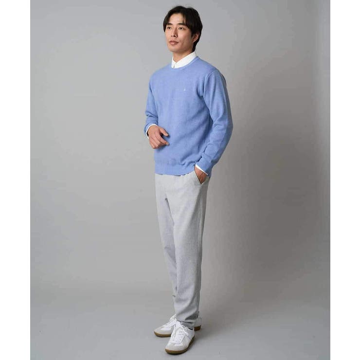 【洗濯機で洗える】ジャカードクルーネックニット | a.v.v【MEN】 | 詳細画像18 