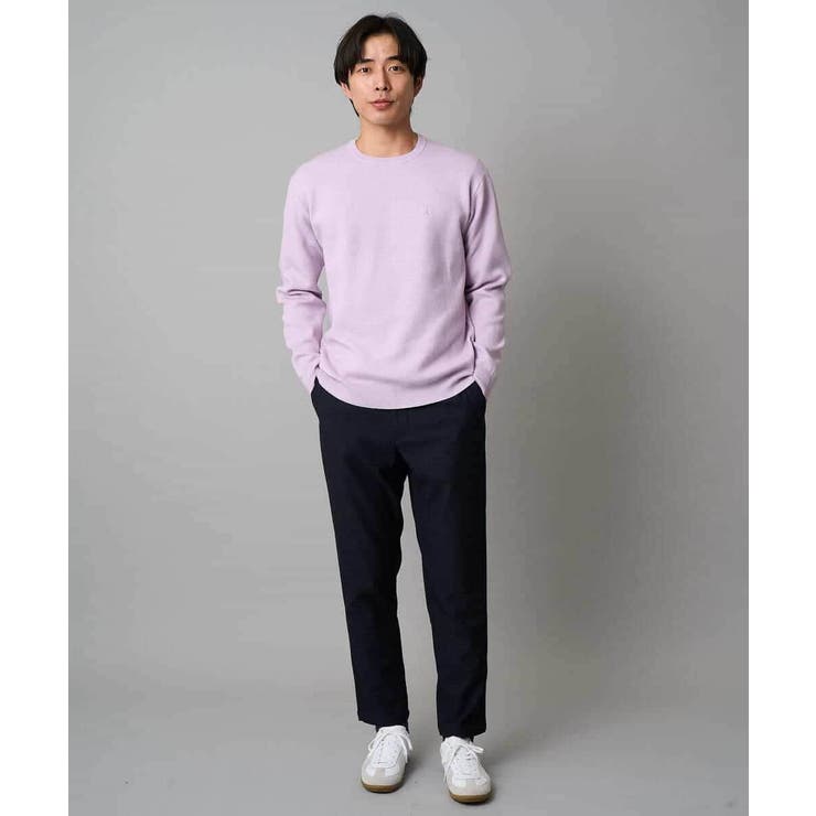 【洗濯機で洗える】ジャカードクルーネックニット | a.v.v【MEN】 | 詳細画像24 