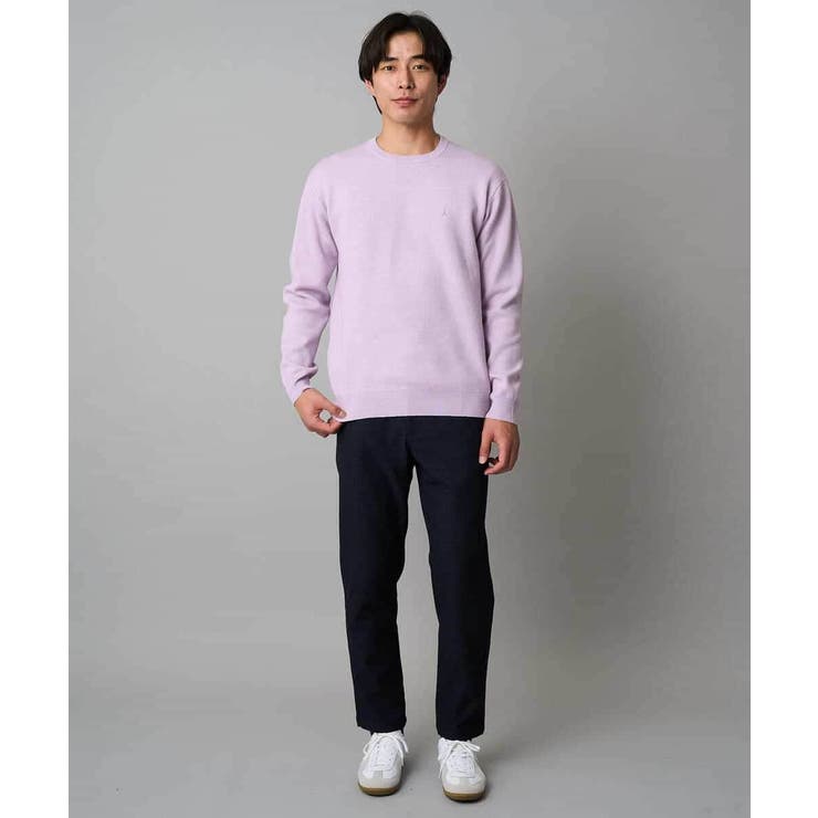 【洗濯機で洗える】ジャカードクルーネックニット | a.v.v【MEN】 | 詳細画像25 