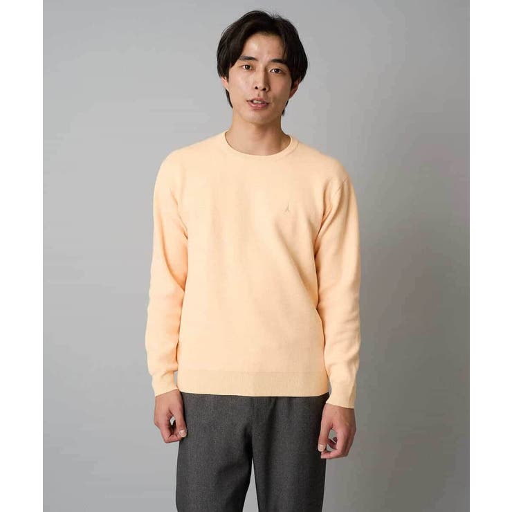 【洗濯機で洗える】ジャカードクルーネックニット | a.v.v【MEN】 | 詳細画像30 