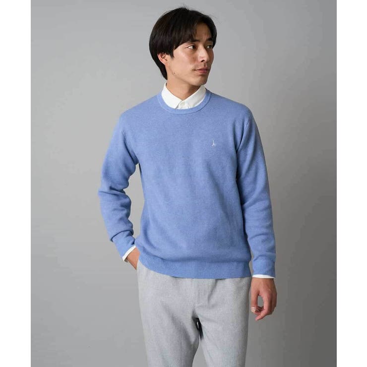 【洗濯機で洗える】ジャカードクルーネックニット | a.v.v【MEN】 | 詳細画像37 