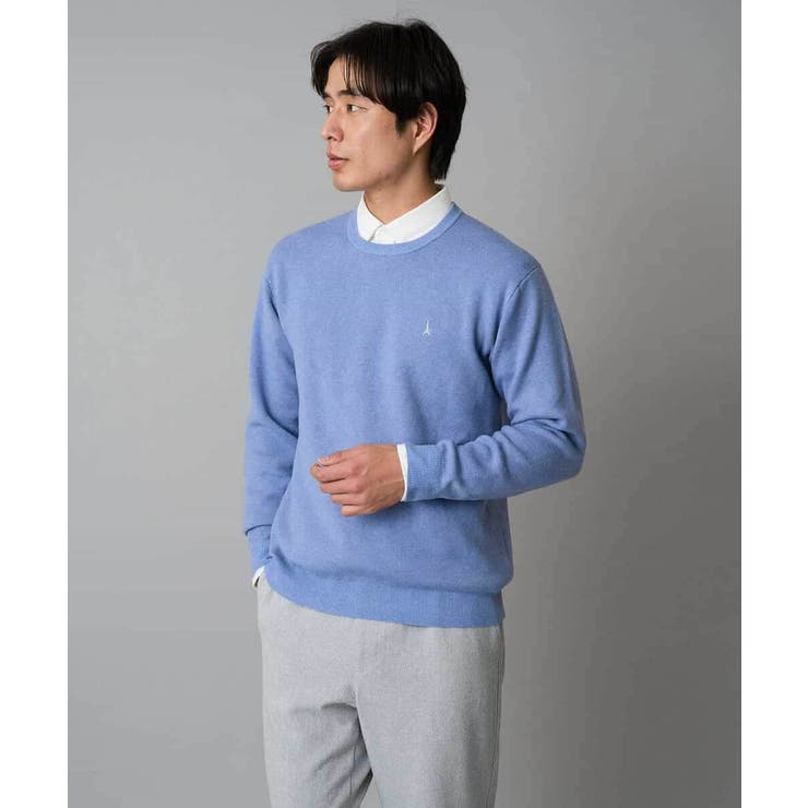 【洗濯機で洗える】ジャカードクルーネックニット | a.v.v【MEN】 | 詳細画像38 