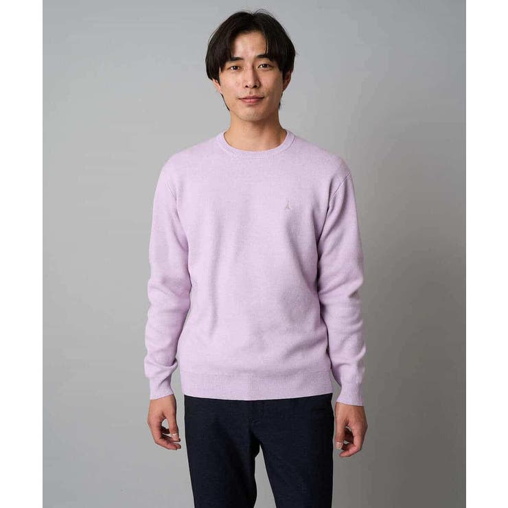 【洗濯機で洗える】ジャカードクルーネックニット | a.v.v【MEN】 | 詳細画像41 