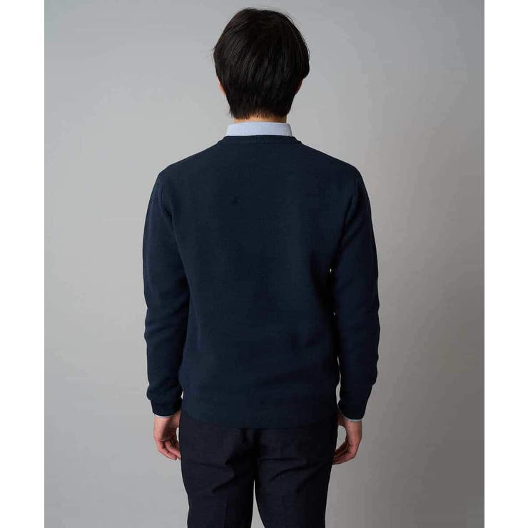 【洗濯機で洗える】ジャカードクルーネックニット | a.v.v【MEN】 | 詳細画像44 