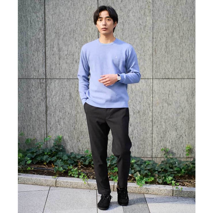 【洗濯機で洗える】ジャカードクルーネックニット | a.v.v【MEN】 | 詳細画像9 
