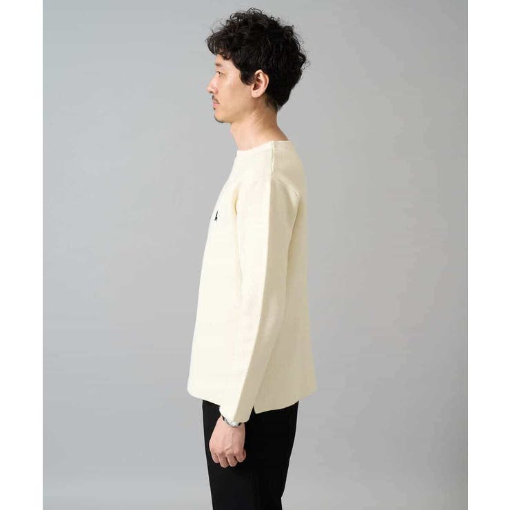 【洗濯機で洗える】ワンポイント刺繍ボートネックニット | a.v.v【MEN】 | 詳細画像23