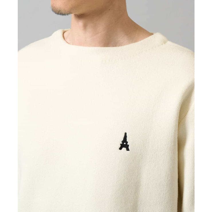 【洗濯機で洗える】ワンポイント刺繍ボートネックニット | a.v.v【MEN】 | 詳細画像25