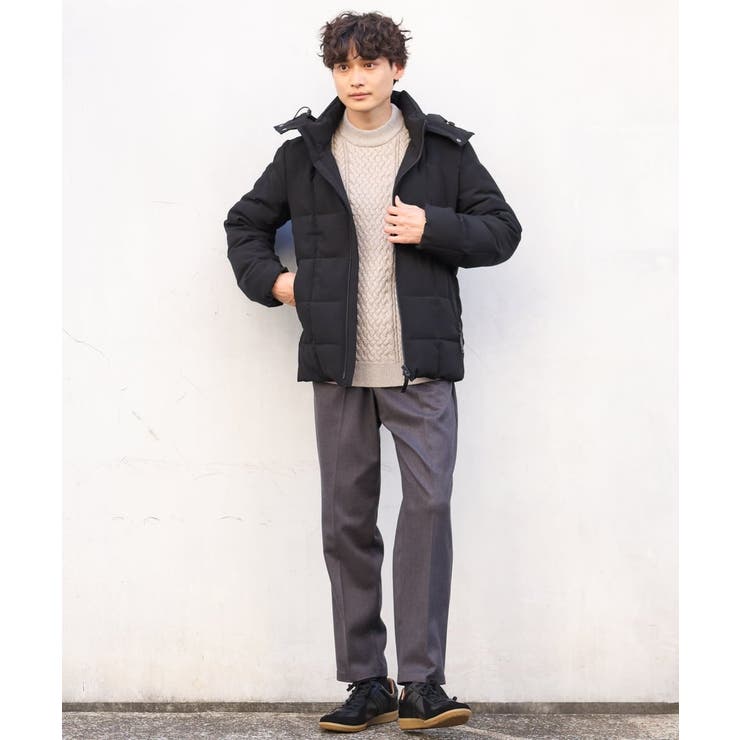 【洗濯機で洗える】アラン編みモックネックニット | a.v.v【MEN】 | 詳細画像16 