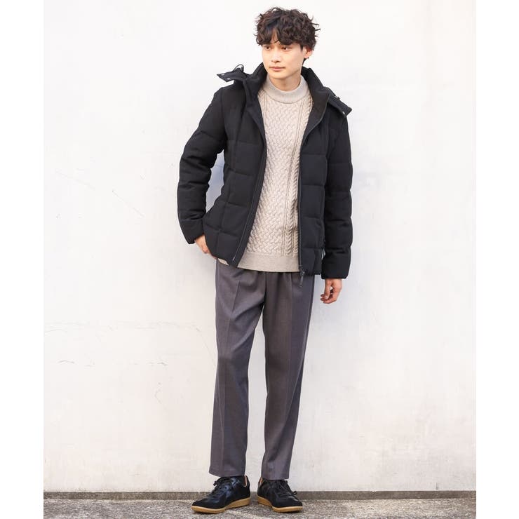 【洗濯機で洗える】アラン編みモックネックニット | a.v.v【MEN】 | 詳細画像18 